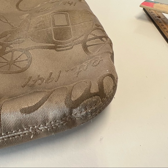Coach signature canvas ,leather ,horse carriage, shoulder ,F14480 - Picture 12 of 17